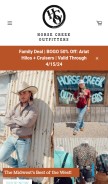How horsecreekoutfitters.com looks like on a mobile device such as an iPhone.