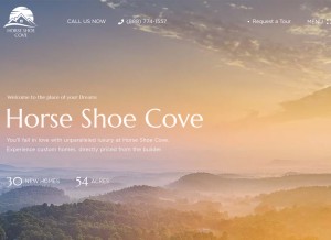 How horseshoecovewnc.com looks like on a tablet such as an iPad.