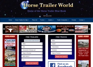 How horsetrailerworld.com looks like on a tablet such as an iPad.
