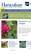 How hortmag.com looks like on a mobile device such as an iPhone.