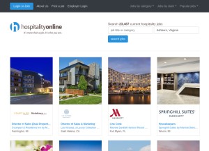 How hospitalityonline.com looks like on a tablet such as an iPad.