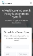 How hospitalportal.net looks like on a mobile device such as an iPhone.