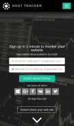 How host-tracker.com looks like on a mobile device such as an iPhone.