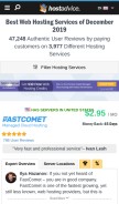 How hostadvice.com looks like on a mobile device such as an iPhone.