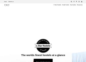 How hostelgeeks.com looks like on a tablet such as an iPad.