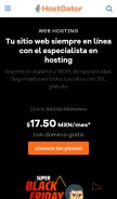 How hostgator.mx looks like on a mobile device such as an iPhone.