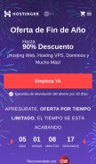 How hostinger.es looks like on a mobile device such as an iPhone.