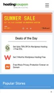 How hostingkoupon.com looks like on a mobile device such as an iPhone.