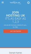 How hostinguk.net looks like on a mobile device such as an iPhone.