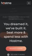 How hostmeapp.com looks like on a mobile device such as an iPhone.