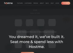 How hostmeapp.com looks like on a tablet such as an iPad.