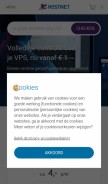 How hostnet.nl looks like on a mobile device such as an iPhone.