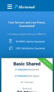 How hostwinds.com looks like on a mobile device such as an iPhone.