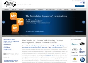 How hostworks.com looks like on a tablet such as an iPad.