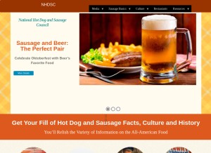 How hot-dog.org looks like on a tablet such as an iPad.