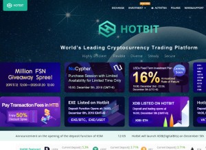 How hotbit.io looks like on a tablet such as an iPad.