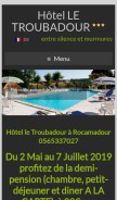 How hotel-troubadour.com looks like on a mobile device such as an iPhone.