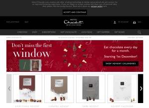 How hotelchocolat.com looks like on a tablet such as an iPad.