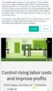 How hoteleffectiveness.com looks like on a mobile device such as an iPhone.