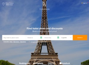 How hotellook.com looks like on a tablet such as an iPad.