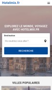 How hotelmix.fr looks like on a mobile device such as an iPhone.