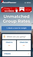 How hotelplanner.com looks like on a mobile device such as an iPhone.