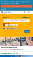 How hotelsclick.com looks like on a mobile device such as an iPhone.