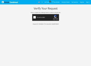 How hotelscombined.com looks like on a tablet such as an iPad.