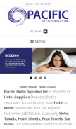How hotelsheetsusa.com looks like on a mobile device such as an iPhone.