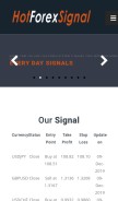How hotforexsignal.com looks like on a mobile device such as an iPhone.