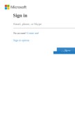 How hotmail.com looks like on a mobile device such as an iPhone.