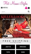 How hotmiamistyles.com looks like on a mobile device such as an iPhone.