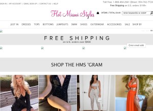How hotmiamistyles.com looks like on a tablet such as an iPad.