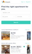 How hotpads.com looks like on a mobile device such as an iPhone.