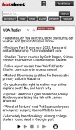 How hotsheet.com looks like on a mobile device such as an iPhone.