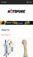 How hotspure.com looks like on a mobile device such as an iPhone.