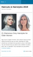 How hottesthaircuts.com looks like on a mobile device such as an iPhone.
