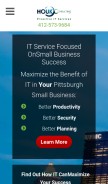 How houkconsulting.com looks like on a mobile device such as an iPhone.