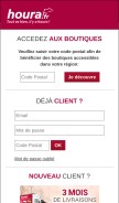 How houra.fr looks like on a mobile device such as an iPhone.