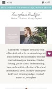 How hourglassboutique.com looks like on a mobile device such as an iPhone.