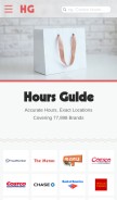 How hoursguide.com looks like on a mobile device such as an iPhone.
