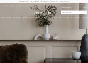 How houseandhold.com looks like on a tablet such as an iPad.