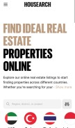 How housearch.com looks like on a mobile device such as an iPhone.