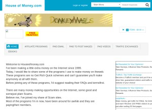 How houseofmoney.com looks like on a tablet such as an iPad.