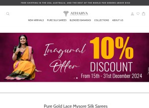 How houseofsarees.in looks like on a tablet such as an iPad.