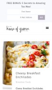How houseofyumm.com looks like on a mobile device such as an iPhone.