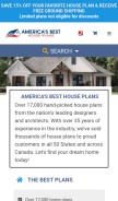 How houseplans.net looks like on a mobile device such as an iPhone.