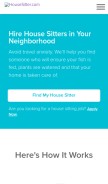 How housesitter.com looks like on a mobile device such as an iPhone.