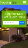 How housinglist.com looks like on a mobile device such as an iPhone.