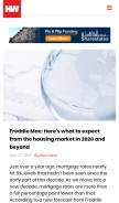 How housingwire.com looks like on a mobile device such as an iPhone.